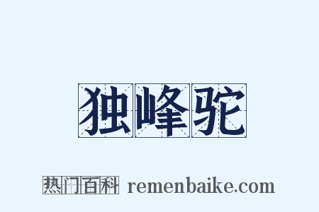 独峰驼是什么意思的图片